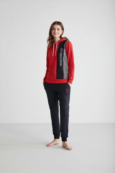 U.S. Polo Assn. US POLO ASSN- Women's Red Hooded cotton suit