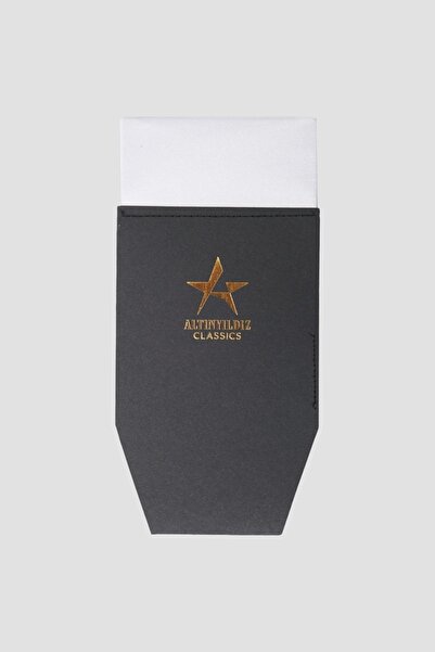 ALTINYILDIZ CLASSICS Batista de buzunar albă pentru bărbați