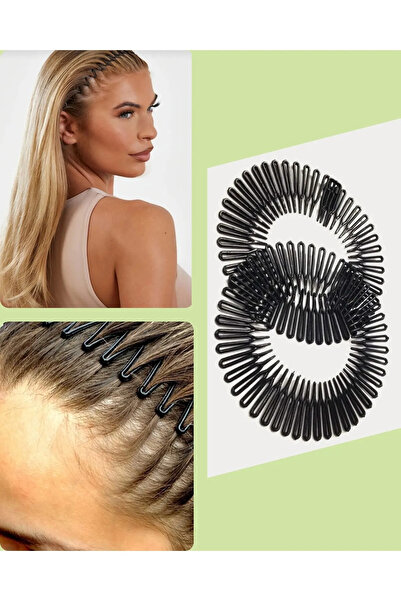 AURRARİ 2 Adet Akordiyon Sporcu Tokası Saç Bandı Saç Aksesuarı