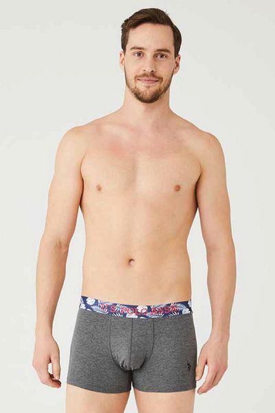 U.S. Polo Assn. Ανδρικό Navy Blue - Anthracite Melange 3-Pece Boxers 80433
