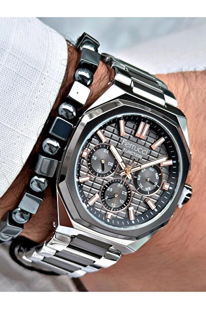 Ferrucci Function FCF.03372FM.03 Çelik Kordon Erkek Kol Saati
