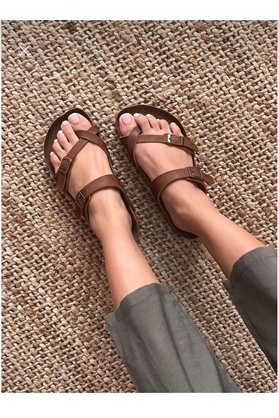 ZİESCE Flip-flops de vară pentru femei TABA NUBUCK