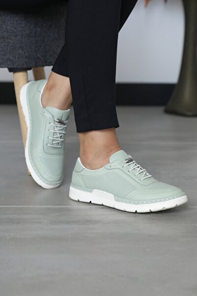 Cooliza Comfortable Genuine Leather Women's Casual Shoes - Rubber Laces