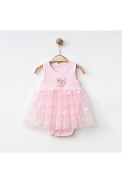 neocotton فستان قطني للأطفال - مزود بأزرار سفلية وتنورة توتو