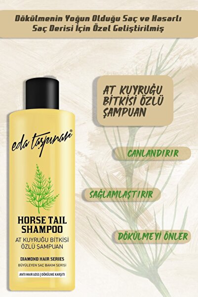 Eda Taşpınar At Kuyruğu Bitkisi Özlü Şampuan, Büyüleyen Saç Bakım Serisi, Sen de Büyüle Herkesi!, 400 ml