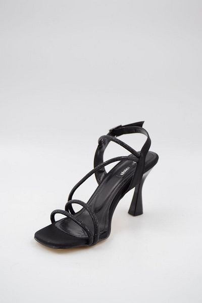 Sister in Love Sarah Satin Zircon Stone Detailed High Heel Women's Shoes