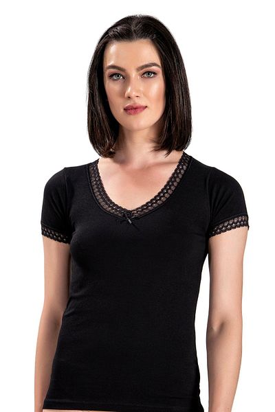 Jiber Women's Black V-Neck Undershirt 536