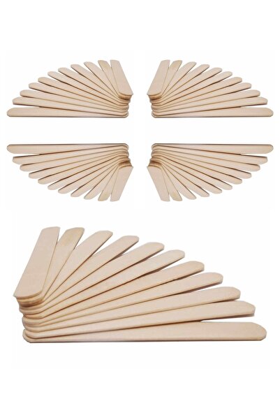 Modellino 250'li (50'li 5 Paket) Steril Ağda Çubuğu Naturel Ahşap Dil Çubuğu ...