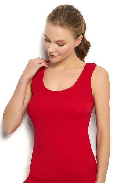 Jiber 584 Women's Rib Fabric Cotton Thick Straps Undershirt