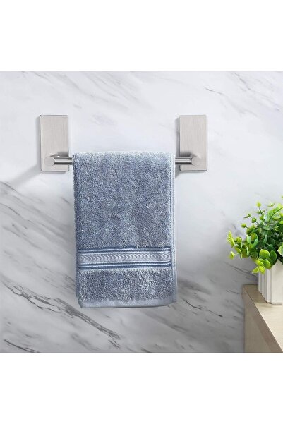 DELTAHOME Paslanmaz Çelik Yapışkanlı Havluluk 30cm Anında Kolay Montaj Vida Yok!