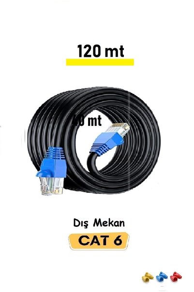 Vwin 120 Metre Cat6 Dış Mekan İnternet Ethernet Kablo Rj45 Utp Patch Yüksek H...