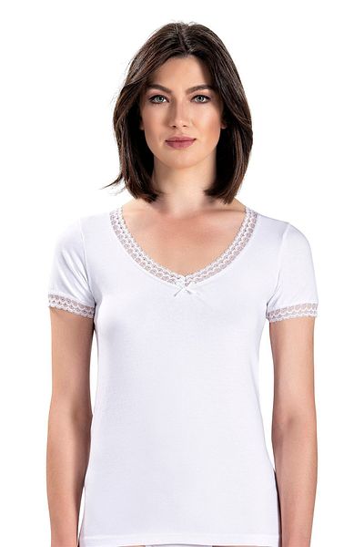 Jiber Women's White V-Neck Undershirt 536