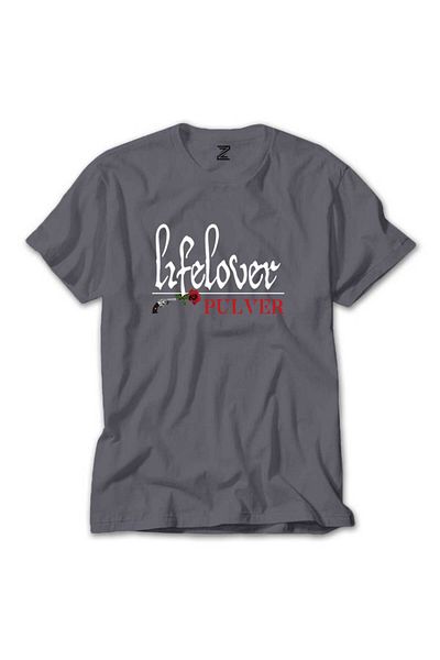 Z zepplin Γκρι T-Shirt Lifelover Powder Text