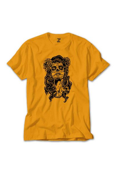 Z zepplin Κίτρινο T-shirt Catrina Calavera