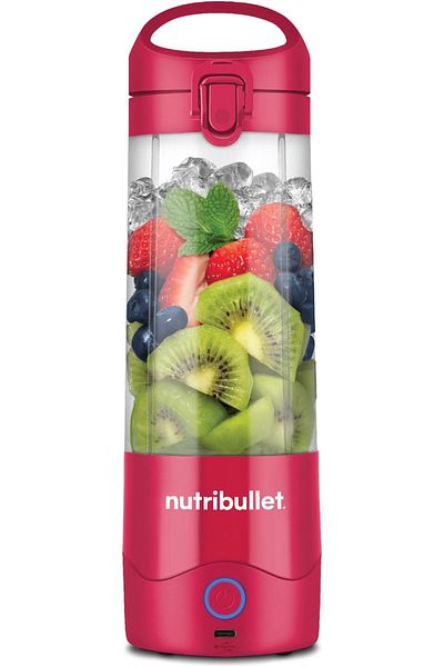 Nutribullet Portable Blender 475ml for Protein Shake, Smoothie, Frozen Fruit & Ice, Magenta