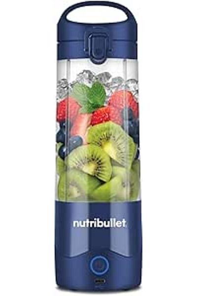 Nutribullet Portable Blender 475ml for Protein Shake, Smoothie, Frozen Fruit & Ice, Navy Blue