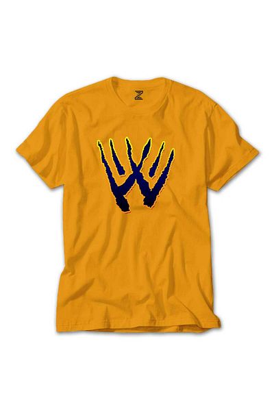 Z zepplin Κίτρινο T-shirt με μοτίβο με λογότυπο Wolverine