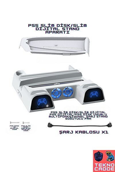 beboncool Tp5-3532B PS5-PS5 Slim-Ps5 PRO Uyumlu Soğutucu Fan Şarj Stand