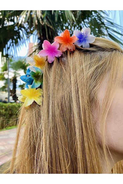 TETHOME Küçük Boy 6'lı Lotus Çiçeği Mandal Toka 4.5 Cm