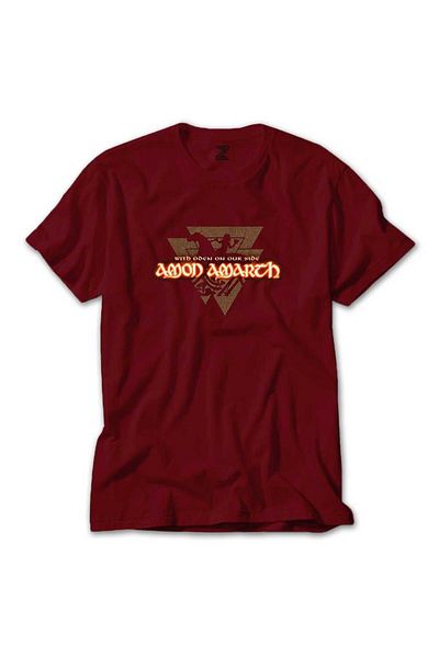 Z zepplin Κόκκινο μπλουζάκι Amon Amarth με τον Oden