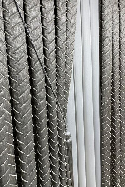 Cortibo Harmony Series Stone Color Tufted Background Curtain - 2 Sparse Pleats in 1