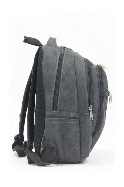 ESCAPE 15.6 Inch Laptop Canvas Fabric Backpack with Compartment 307k Black