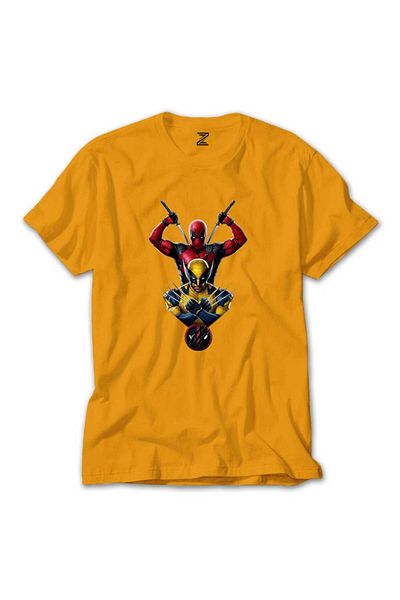 Z zepplin Deadpool Wolverine Warriors - Κίτρινο T-shirt