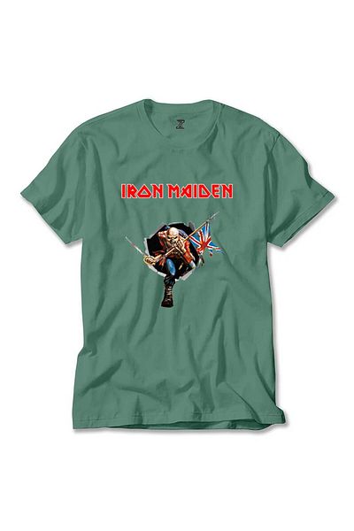 Z zepplin Iron Maiden Trooper - Πράσινο T-Shirt