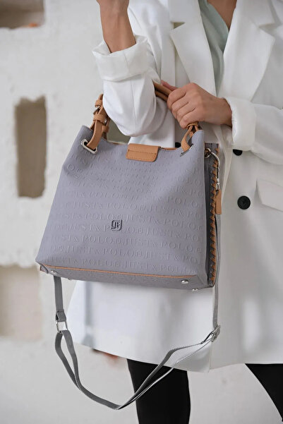 Just Polo Brown Colored Crossbody Shoulder Bag - Multi-Compartment and Adjustable Strap