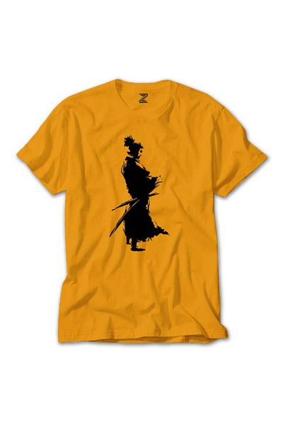 Z zepplin Κίτρινο T-shirt με πορτρέτο Musashi Samurai