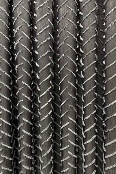 Cortibo Harmony Series Anthracite & Gray Tufted Background Curtain - 3 Close to 1 Pleat