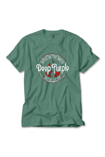 Z zepplin Πράσινο βαθύ μωβ Smoke On The Water T-Shirt