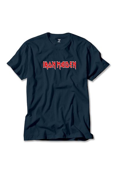 Z zepplin Μπλουζάκι Iron Maiden Navy Blue - Κόκκινο σχέδιο κειμένου