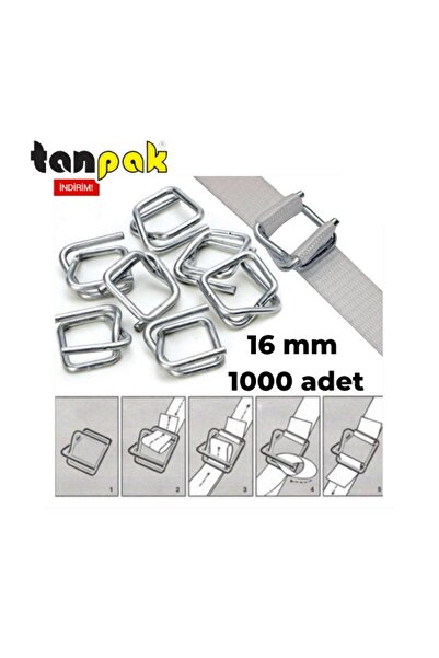 16 Mm Galvanizli Çember Tokası 1000 Adet