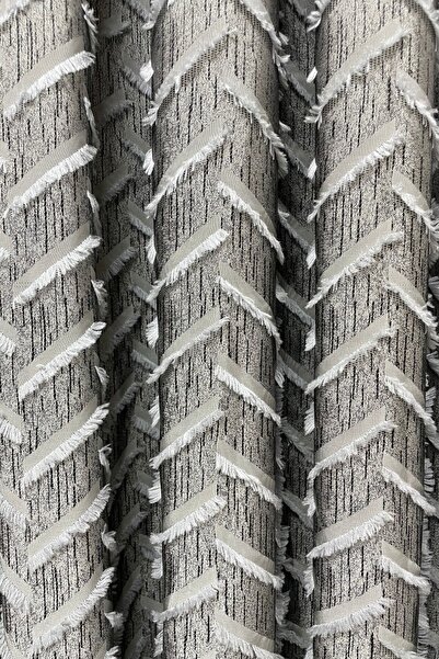 Cortibo Harmony Series - Gray Tufted Background Curtain, 3 Close Pleat to 1