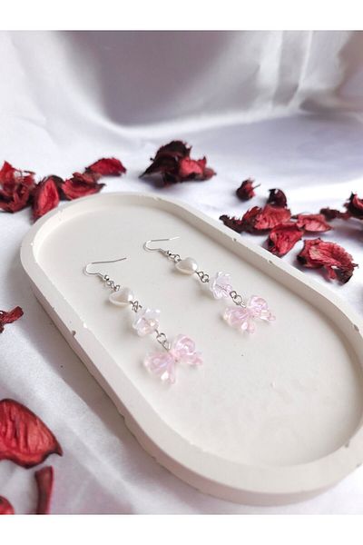 LE&DA Accessory Heart Pearl Coquette Fairycore Earrings