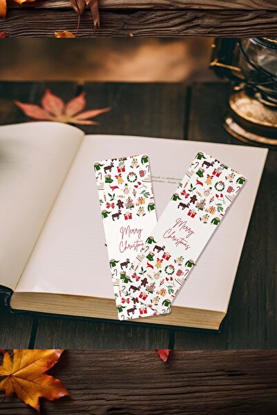 tsugame Yeni Yıl - Yılbaşı Temalı Özel Tasarım- Hediyelik- Farklı ve Yaratıcı Kitap Ayracı - 1 Adet