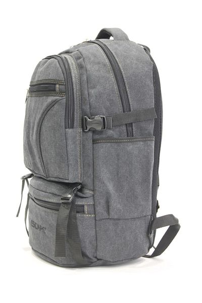 ESCAPE Canvas Fabric Mountaineer Backpack 501 Black