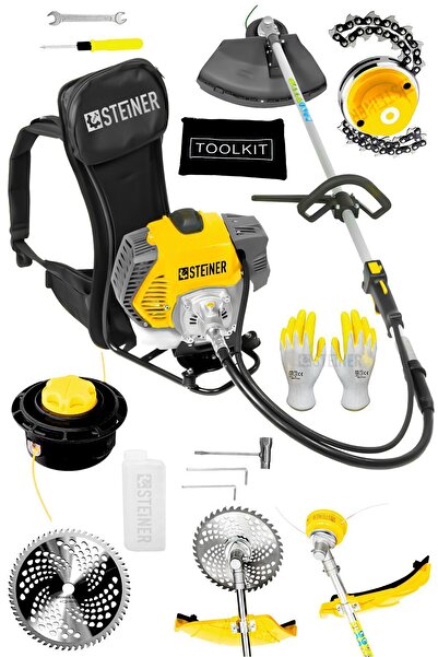 STEİNER Alman 16 Hp Tam Profesyonel Sırt Tipi Benzinli Tırpan Ot Çalı Çim Biç...