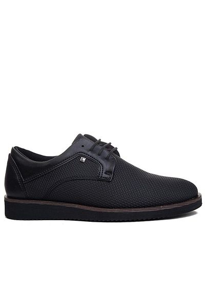 CONTEYNER Men's 192 Braided Black Oxford Shoes