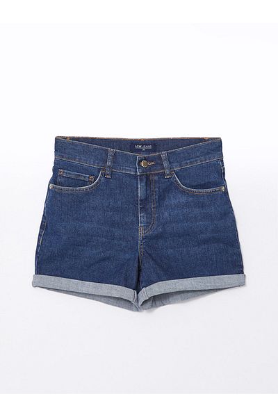 LC Waikiki Pantaloni scurti de damă slim-fit cu talie înaltă