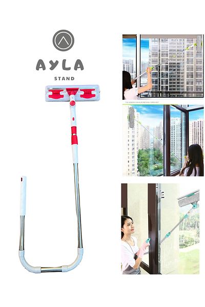 AYLA STAND Telescopic External Glass Cleaning U Glass - Glass Cleaning Apparatus