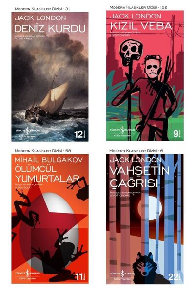 TÜRKİYE İŞ BANKASI KÜLTÜR YAYINLARI Kızıl Veba - Deniz Kurdu - Ölümcül Yumurt...