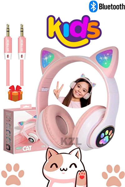 Genel Markalar A+ Bass Kedili Kulaklık Bt Fm Radyo Sd Kart Aux Giriş Rgb Işık...