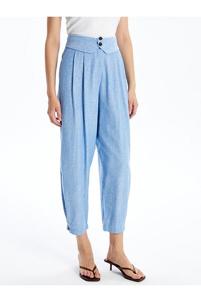 LC Waikiki Potrivire confortabilă - Pantaloni de damă cu talie pliată