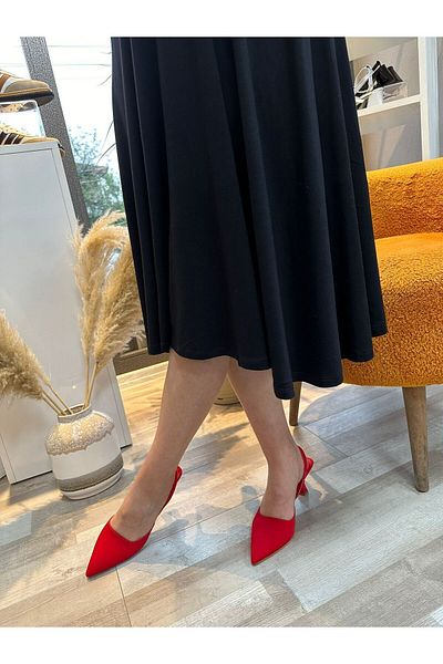 Hermones Berry Satin Women's High Heeled Shoes