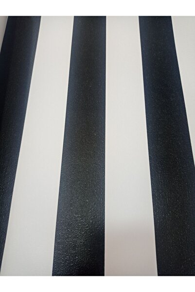Oskar siyah beyaz çizgili silinebilir duvar kağıdı 16 metrekare