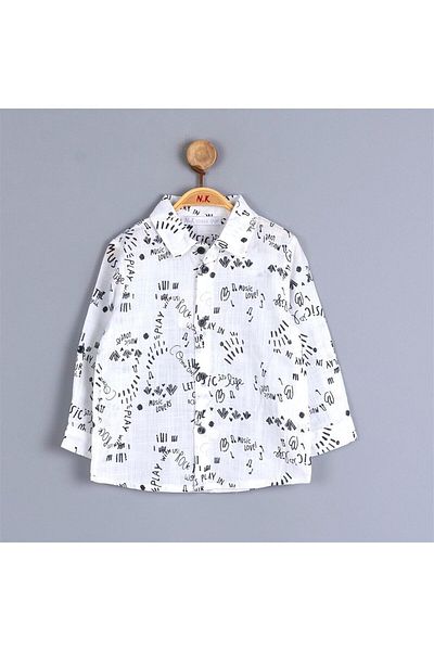 NK Boy's 100% Cotton Foldable Music Shirt