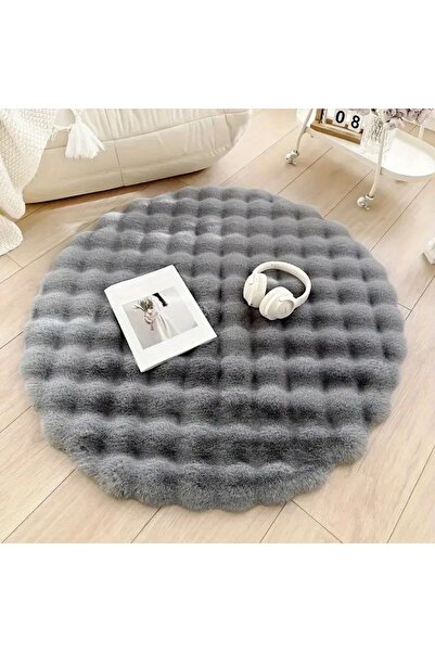 baladı home ev tekstil home collection yuvarlak tavşan peluş Tüyü halı peluş ...