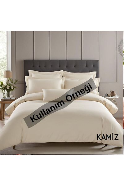 KAMİZ Κρεμ Παπλωματοθήκη Ύφασμα - Πλάτος: 240 εκ